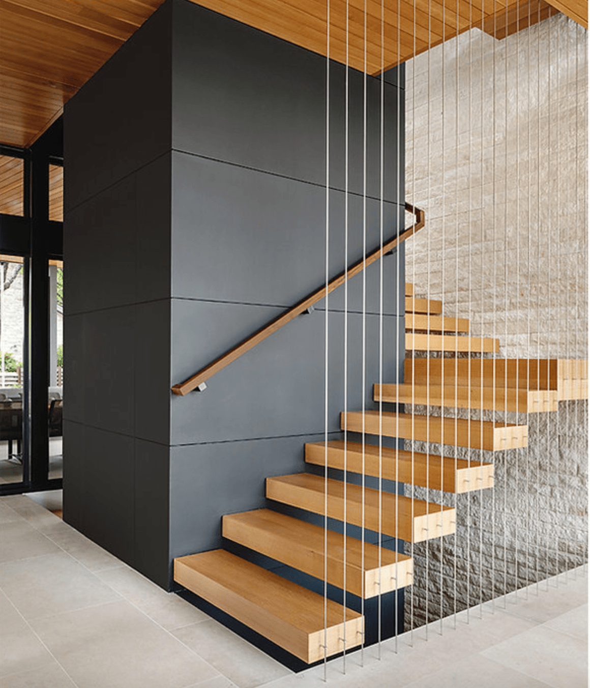 Floating staircase by Cornerstone Architects