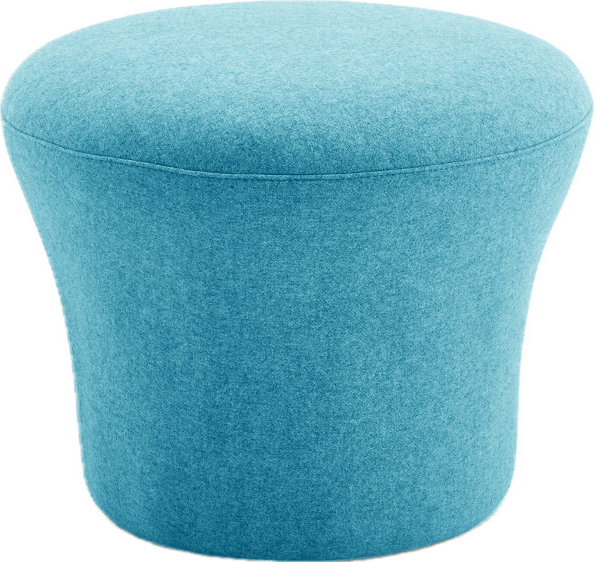 Tiffany blue mushroom-shaped ottoman with soft cashmere fabric